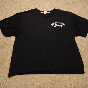 Rebellious One Sweet Like Honey Graphic Design Black Tee Size Extra Small